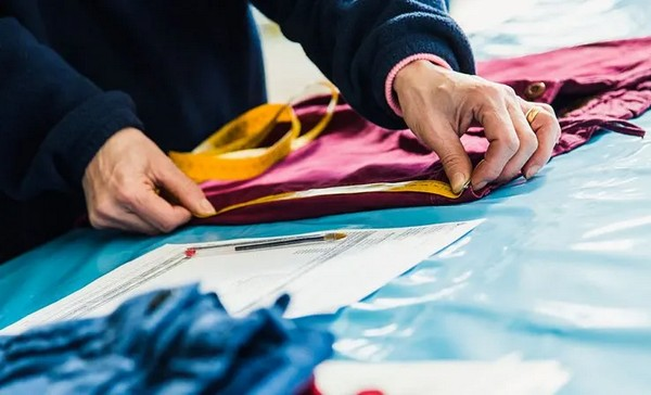 Quality garment inspection at our facility